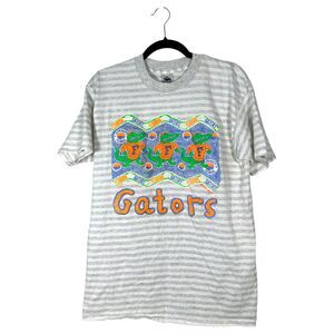 Miller Vintage UF Gators Puff Graphic Shirt Striped Single Stitch Men's Large
